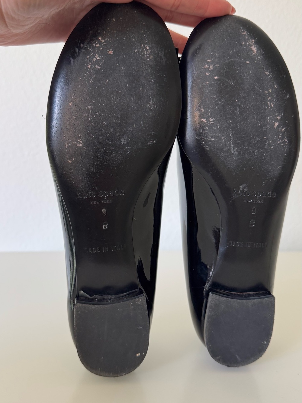 Kate Spade Black Patent Bow Flats 9 - Picture 8 of 9
